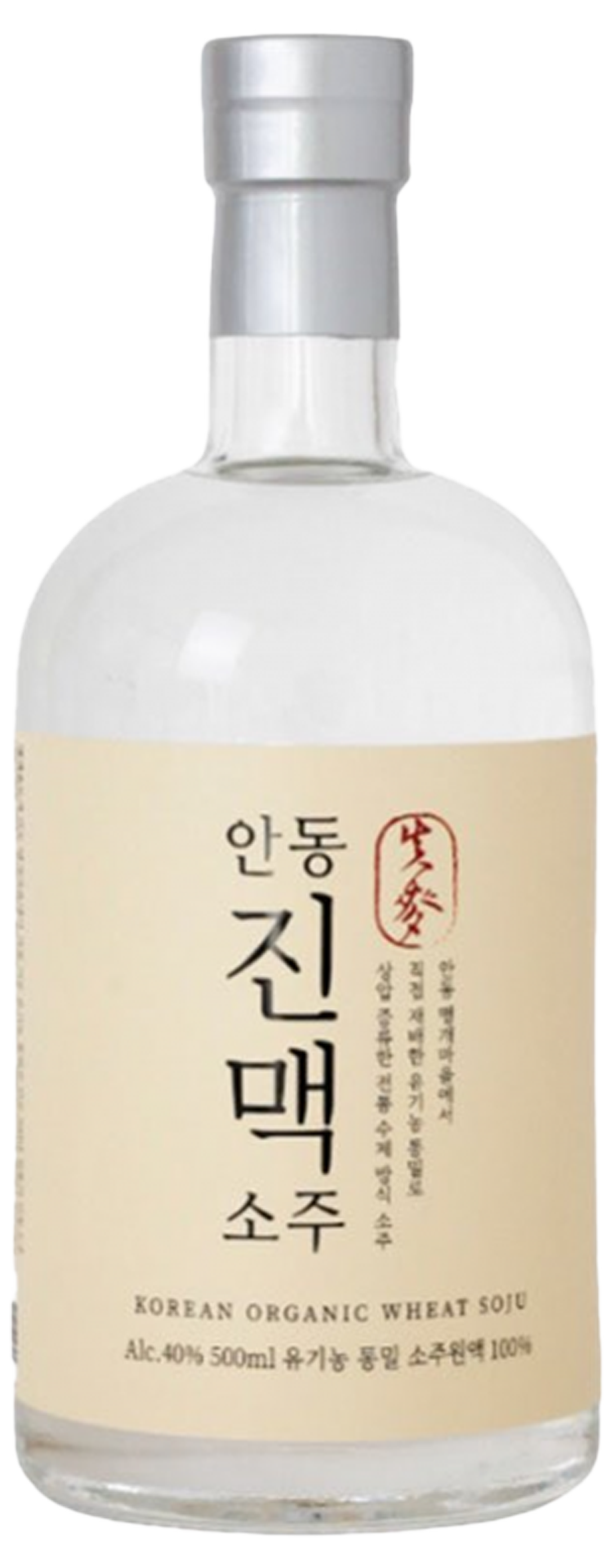 Jinmaek Organic Wheat Soju 40 500ml